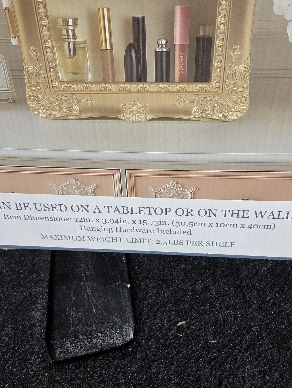New Gilded Display Shelf Rococo Style MCM Home Decor Cabinet Small Trinkets